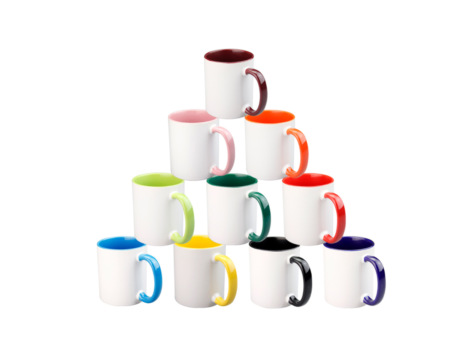 Half-colored custom mugs 